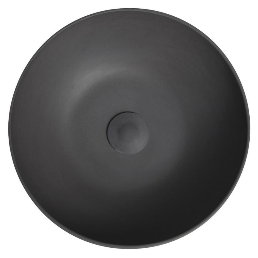 Sapho - Lavabo sobre encimera FORMIGO Ø 39 cm hormigón/antracita