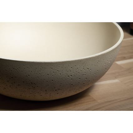 Sapho - Lavabo sobre encimera FORMIGO, Ø 39 cm, hormigón/beige