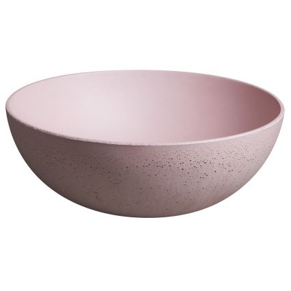 Sapho - Lavabo sobre encimera FORMIGO Ø 39 cm hormigón/rosa