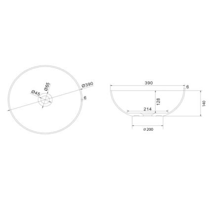 Sapho - Lavabo sobre encimera FORMIGO Ø 39 cm hormigón/rosa