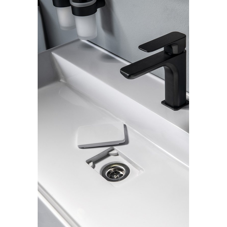 Sapho - Lavabo sobre encimera GODIVA 68x44 cm mármol/blanco