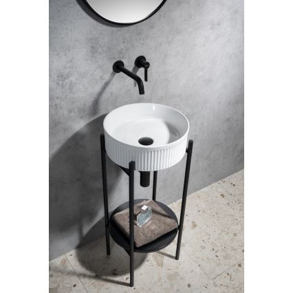 Sapho - Lavabo sobre encimera PICOBELLO Ø 37 cm cerámica/blanco