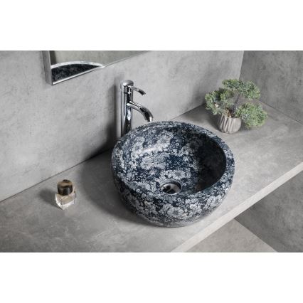 Sapho - Lavabo sobre encimera PRIORI, diámetro 41 cm, cerámica/azul
