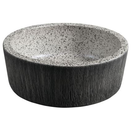 Sapho - Lavabo sobre encimera PRIORI Ø 41 cm blanco/gris