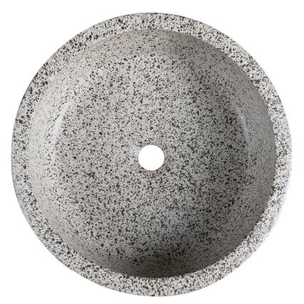 Sapho - Lavabo sobre encimera PRIORI Ø 41 cm blanco/gris