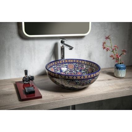 Sapho - Lavabo sobre encimera PRIORI Ø 41 cm cerámica/multicolor