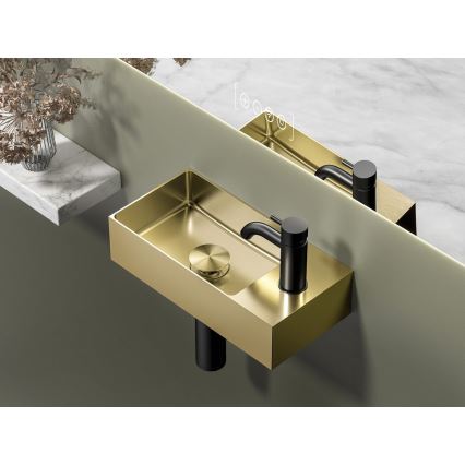 Sapho - Lavabo suspendido AURUM 36,5x18 cm oro mate