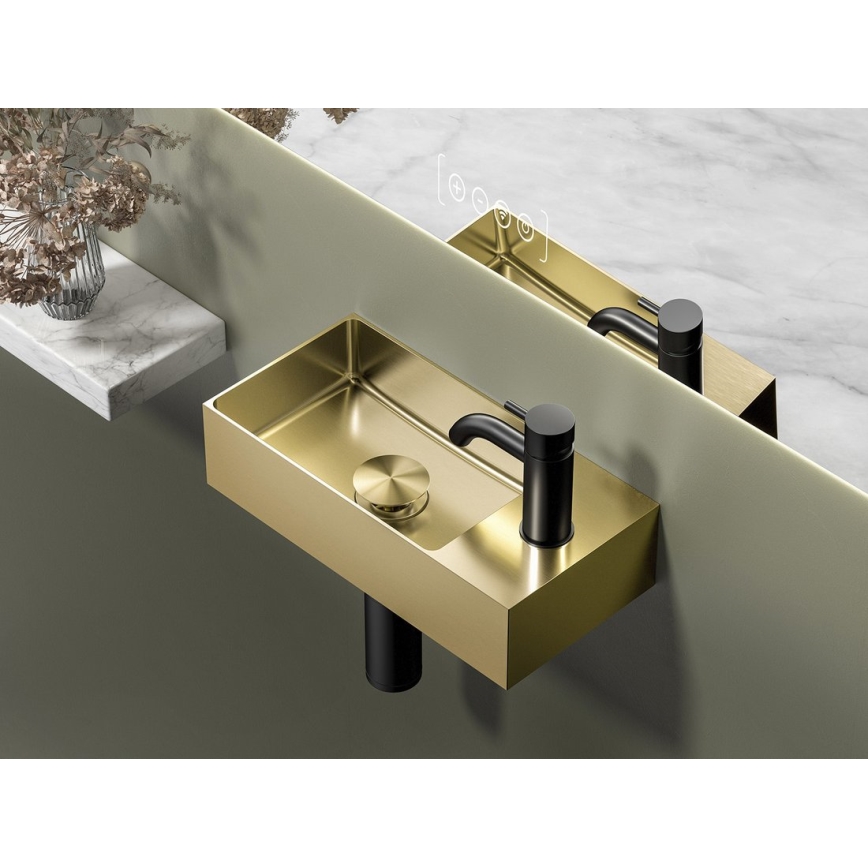 Sapho - Lavabo suspendido AURUM 36,5x18 cm oro mate