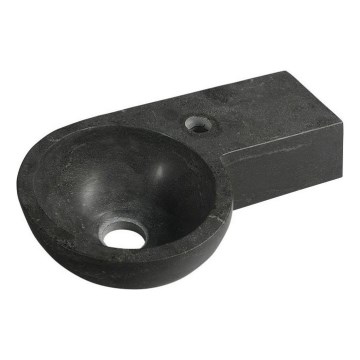 Sapho - Lavabo suspendido de esquina BLOK 40x23 cm derecho/antracita