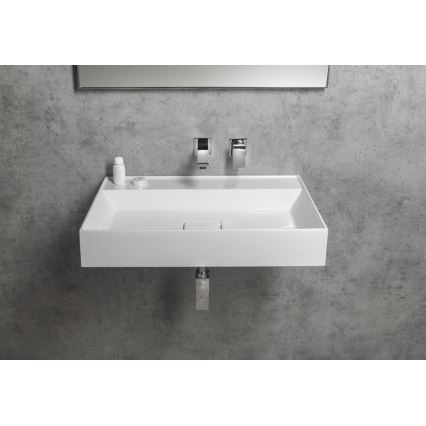 Sapho - Lavabo suspendido GODIVA 68x44 cm mármol/blanco