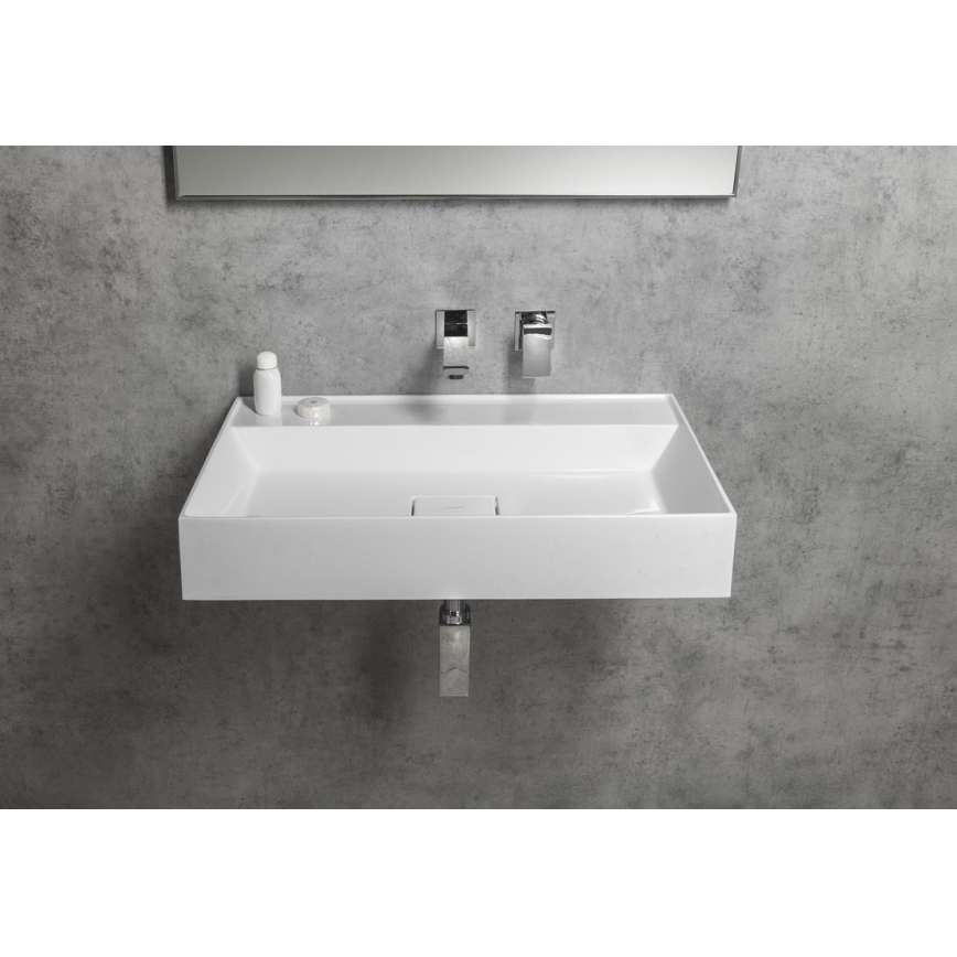 Sapho - Lavabo suspendido GODIVA 68x44 cm mármol/blanco