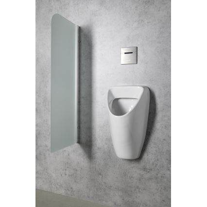 Sapho - Mampara divisoria para urinarios 40x100 cm, vidrio esmerilado