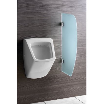 Sapho - Mampara separadora para urinarios 40x80 cm vidrio esmerilado