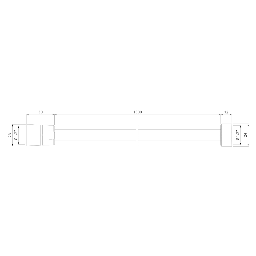 Sapho - Manguera de ducha SOFTFLEX 150 cm acabado cromado brillante