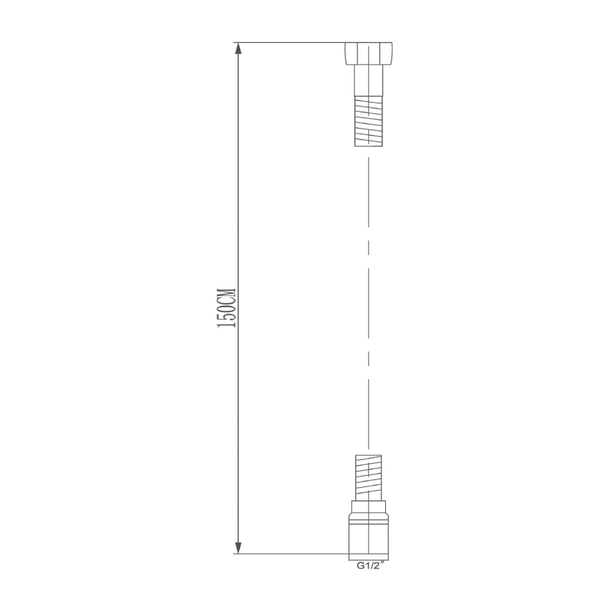 Sapho - Manguera de ducha SOFTFLEX 150 cm plateada
