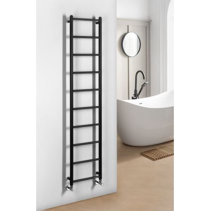 Sapho - Radiador de baño DINA 334W 35x168 cm negro mate