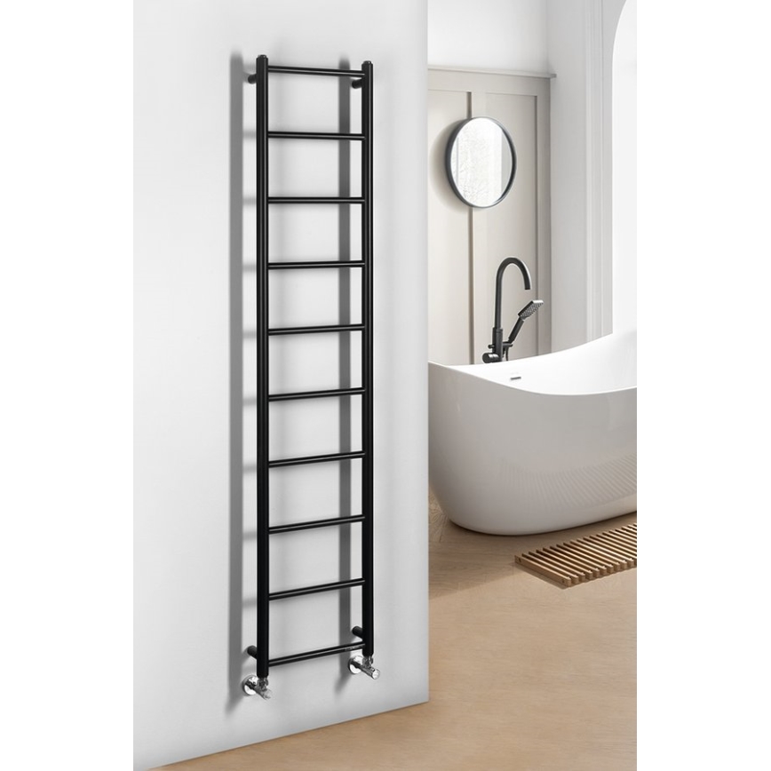 Sapho - Radiador de baño DINA 334W 35x168 cm negro mate