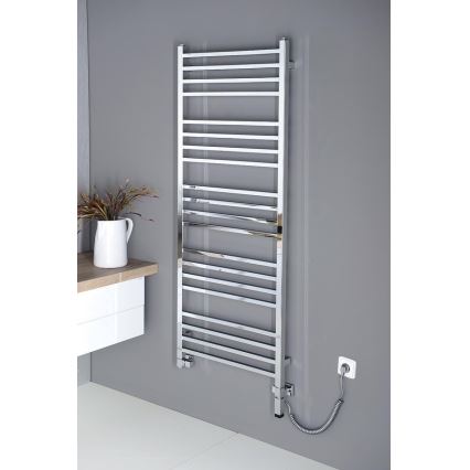 Sapho - Radiador de baño METRO 497 W/230 V 60 x 153 cm cromo brillante