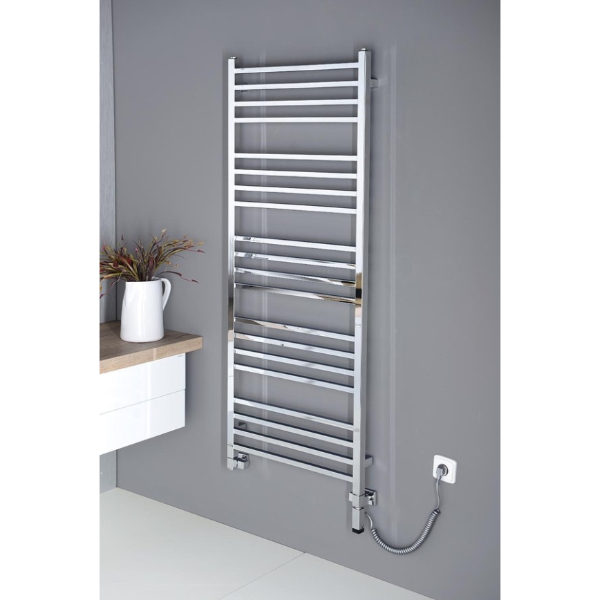 Sapho - Radiador de baño METRO 497 W/230 V 60 x 153 cm cromo brillante