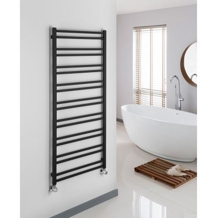 Sapho - Radiador de baño METRO DOS 476W/230V 55x143 cm negro mate