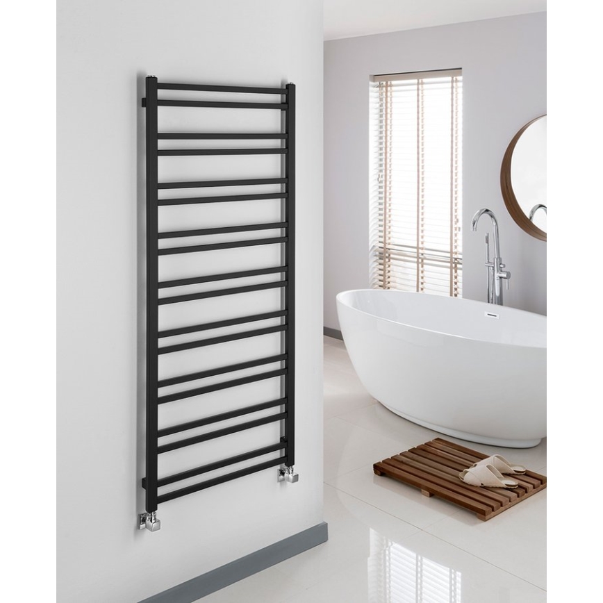 Sapho - Radiador de baño METRO DOS 476W/230V 55x143 cm negro mate