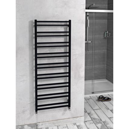 Sapho - Radiador de baño METRO DOS 476W/230V 55x143 cm negro mate