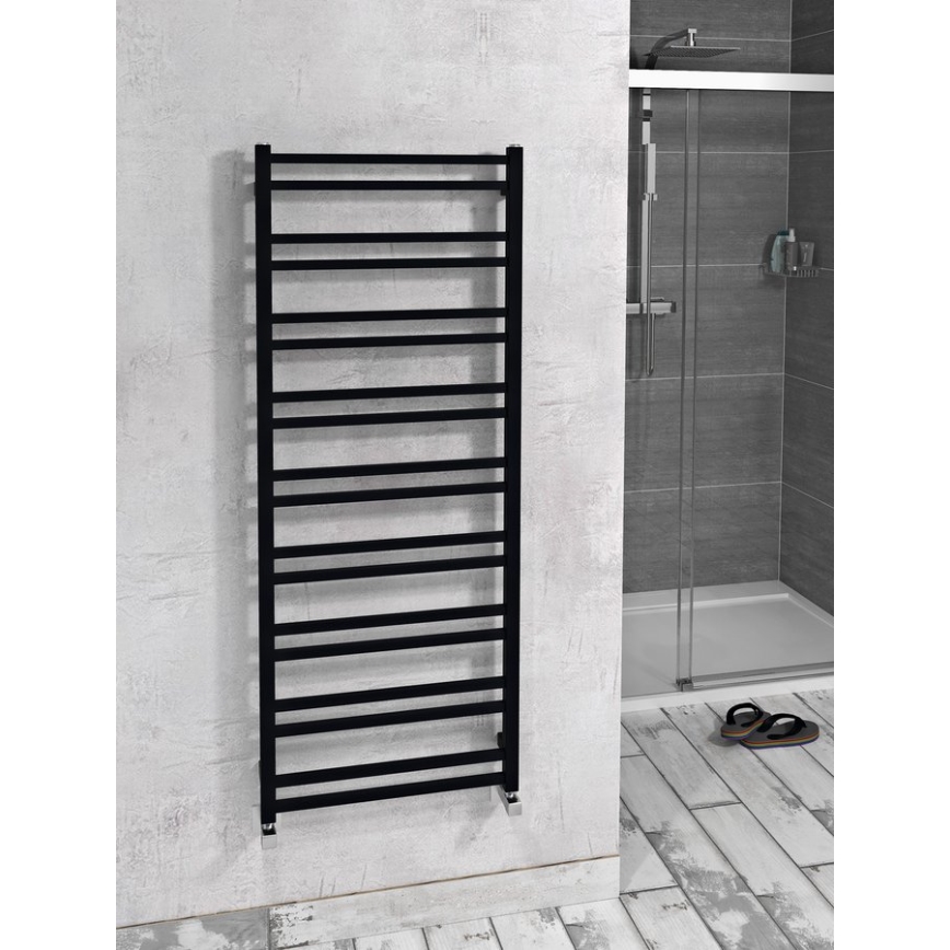 Sapho - Radiador de baño METRO DOS 476W/230V 55x143 cm negro mate