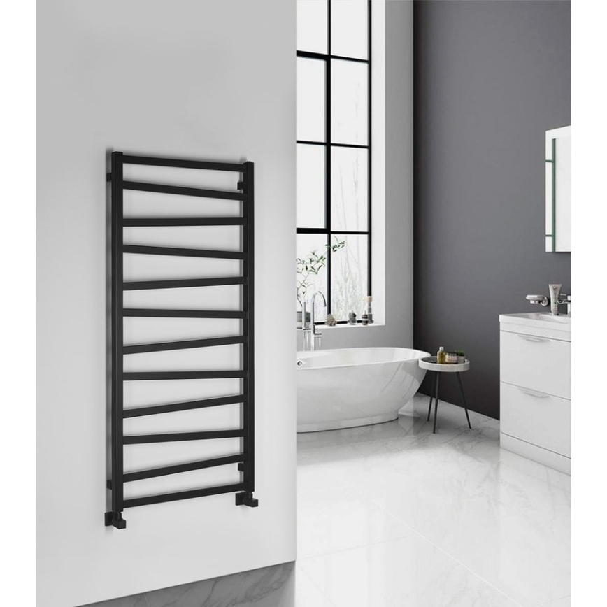 Sapho - Radiador para baño ZIG 601W/230V 60x133 cm negro