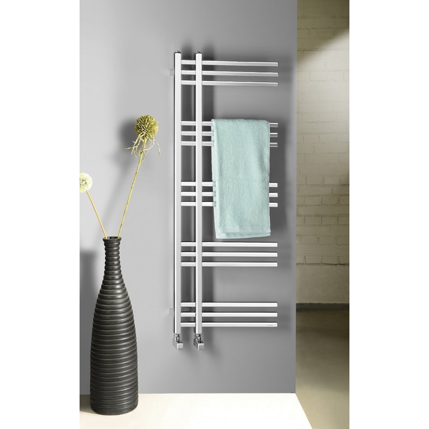 Sapho - Radiador toallero para baño MAGDALENA, 408 W/230 V, 50 x 120 cm, cromo brillante