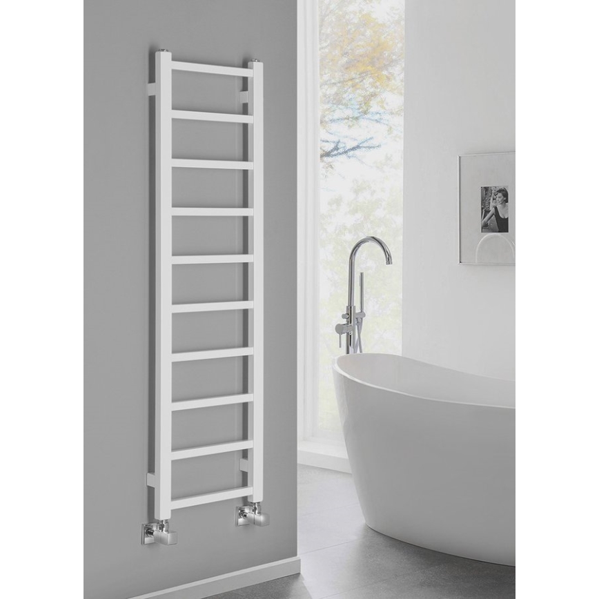 Sapho - Radiador toallero para baño METRO LIGHT 211W 30x114 cm blanco