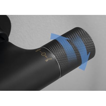 Sapho - Set de ducha con grifo SOLARIS en negro mate