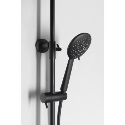 Sapho - Set de ducha con grifo SOLARIS en negro mate