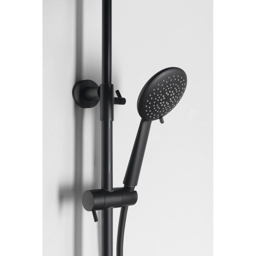 Sapho - Set de ducha con grifo SOLARIS en negro mate