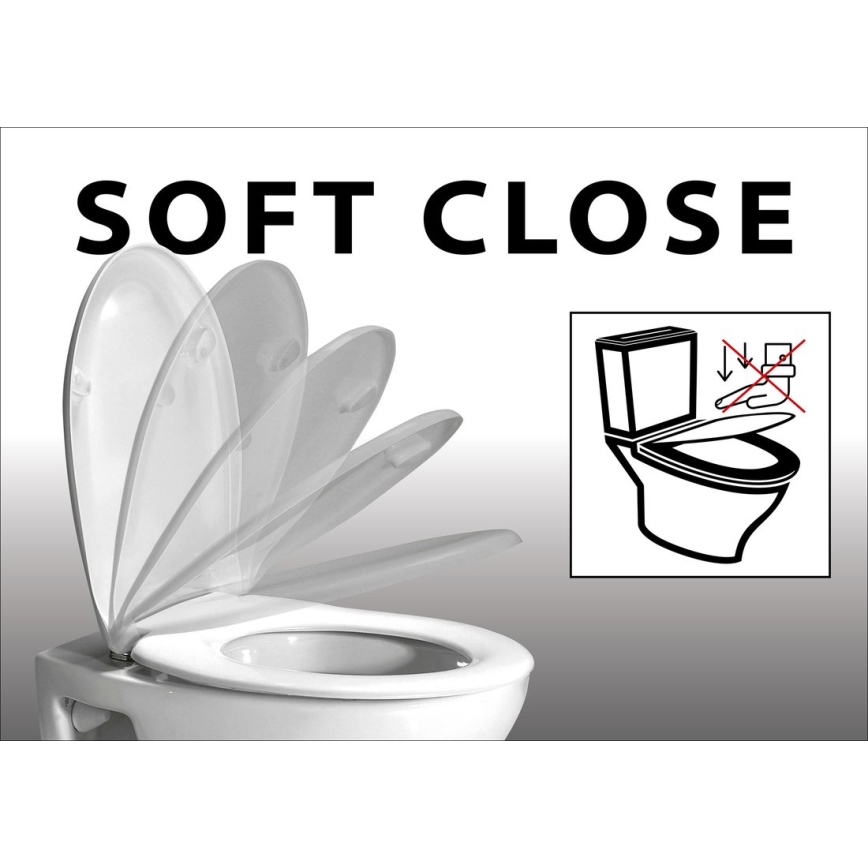 Sapho - Tapa de inodoro LISA SoftClose blanca
