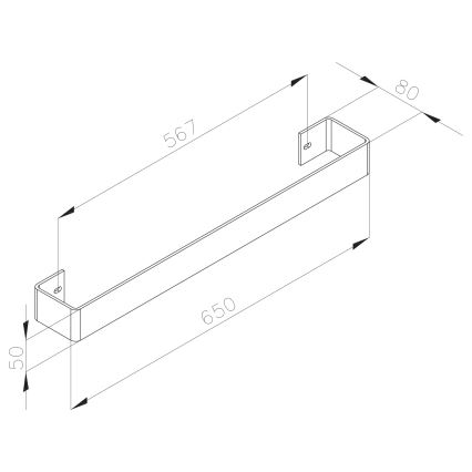 Sapho - Toallero de pared COLONNA 8x65 cm cromo brillante