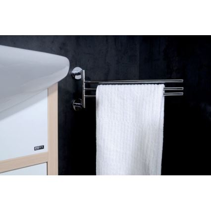 Sapho - Toallero de pared giratorio X-ROUND 19,5x45 cm cromo brillante