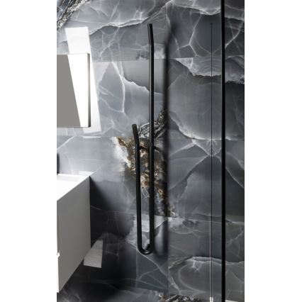 Sapho - Toallero eléctrico con temporizador DUOPASSO 45W 170x12 cm negro mate