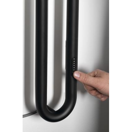 Sapho - Toallero eléctrico con temporizador DUOPASSO 45W 170x12 cm negro mate