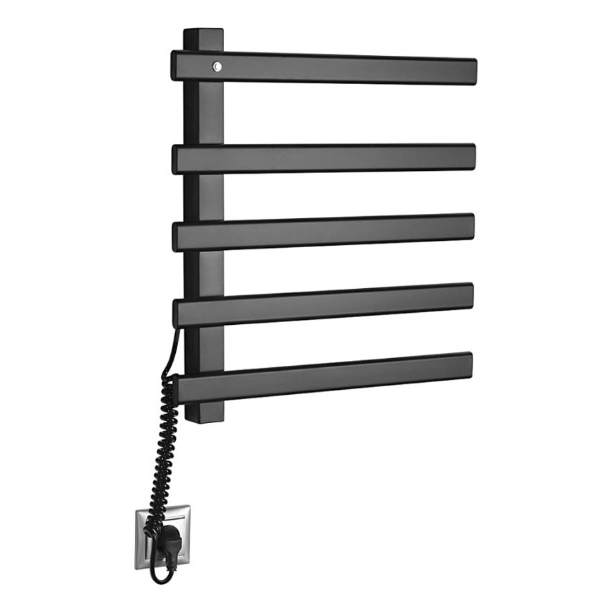 Sapho - Toallero eléctrico ELCOR 63W/230V 48x52 cm negro mate