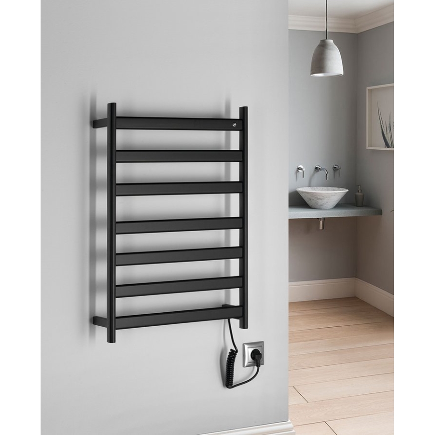 Sapho - Toallero eléctrico ELIAS 105W/230V 49x73 cm negro mate