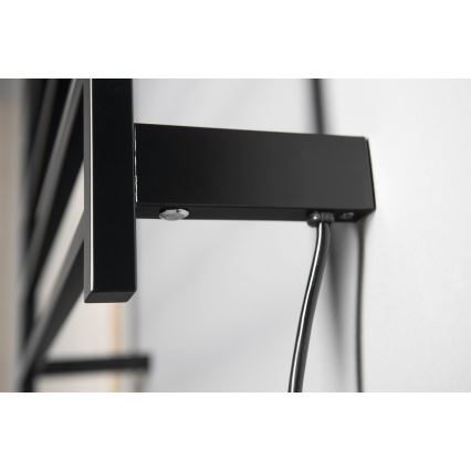 Sapho - Toallero eléctrico ELZOR 60W/230V 47x50 cm negro mate