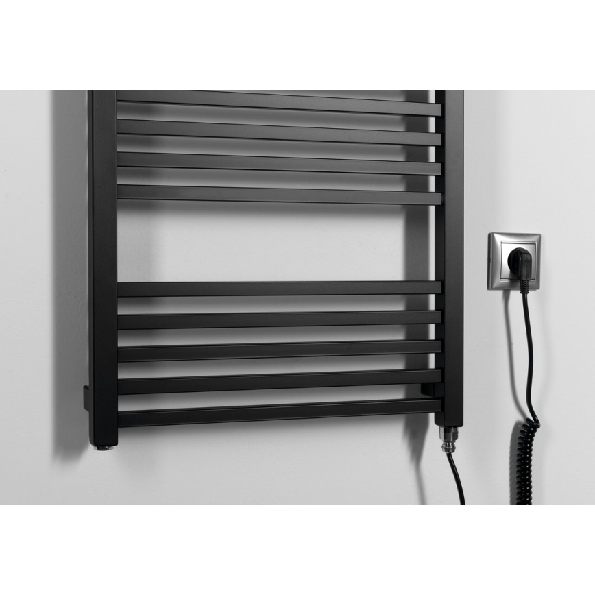 Sapho - Toallero eléctrico METRO-E 400W 106x50 cm negro mate