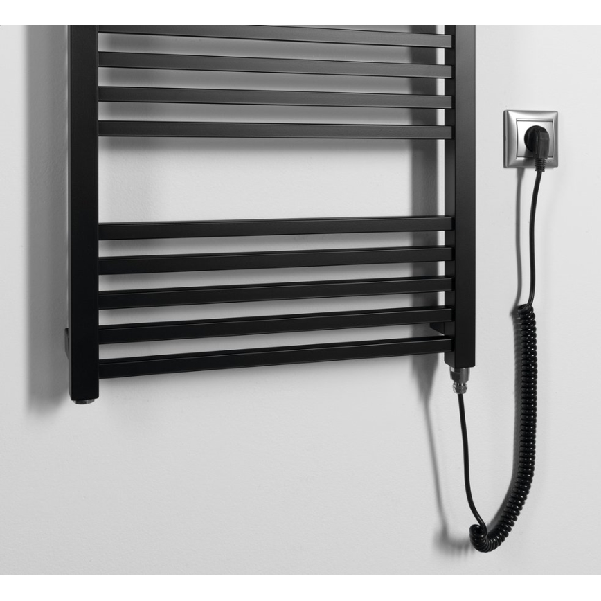Sapho - Toallero eléctrico METRO-E 500W/230V 50x134 cm negro mate