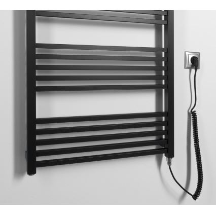 Sapho - Toallero eléctrico METRO-E 800W/230V 60x162 cm negro mate