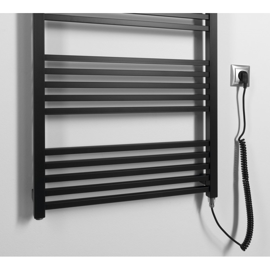 Sapho - Toallero eléctrico METRO-E 800W/230V 60x162 cm negro mate