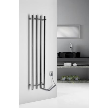 Sapho - Toallero eléctrico PAPINADO 85W/230V 120 cm cromo brillante derecho