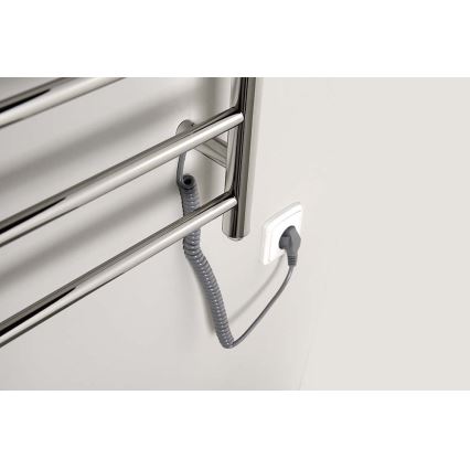 Sapho - Toallero eléctrico REDONDO 130W/230V 63x116 cm cromo brillante