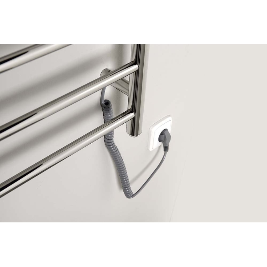 Sapho - Toallero eléctrico REDONDO 130W/230V 63x116 cm cromo brillante