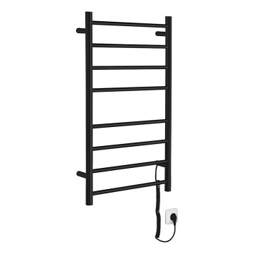 Sapho - Toallero eléctrico REDONDO 75W/230V 50x90 cm negro mate