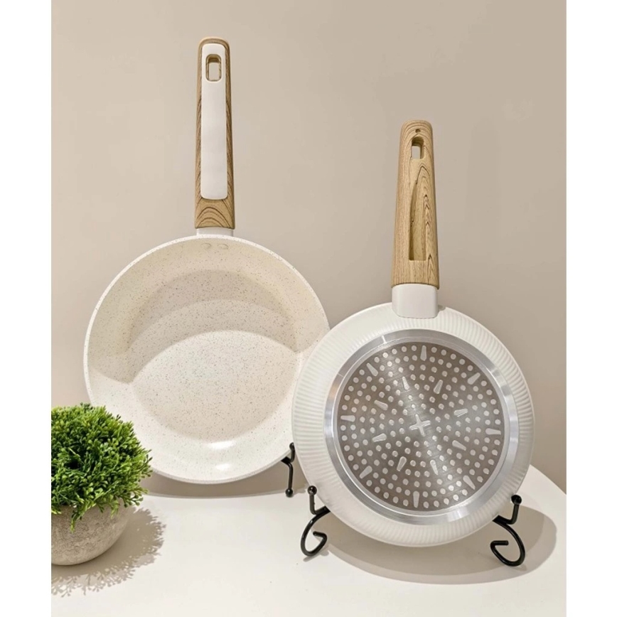 Sartén BIANCO 24 cm crema/marrón